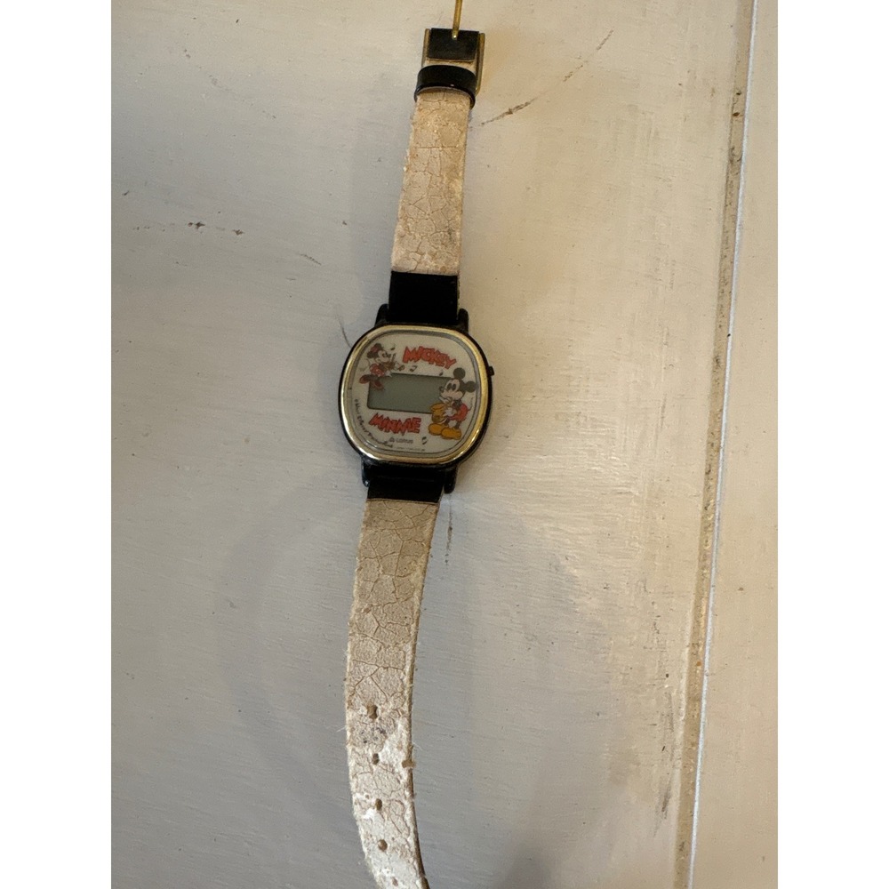 Vintage Lorus Mickey Minnie Mouse Digital Watch Walt Disney Productions Y799-503